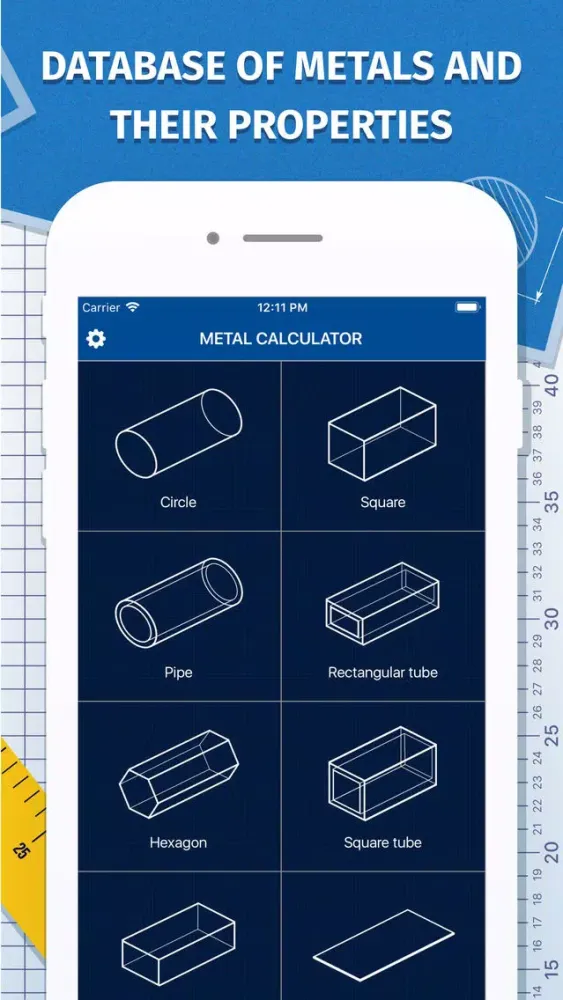 Tangkapan layar Metal Calculator: Estimator