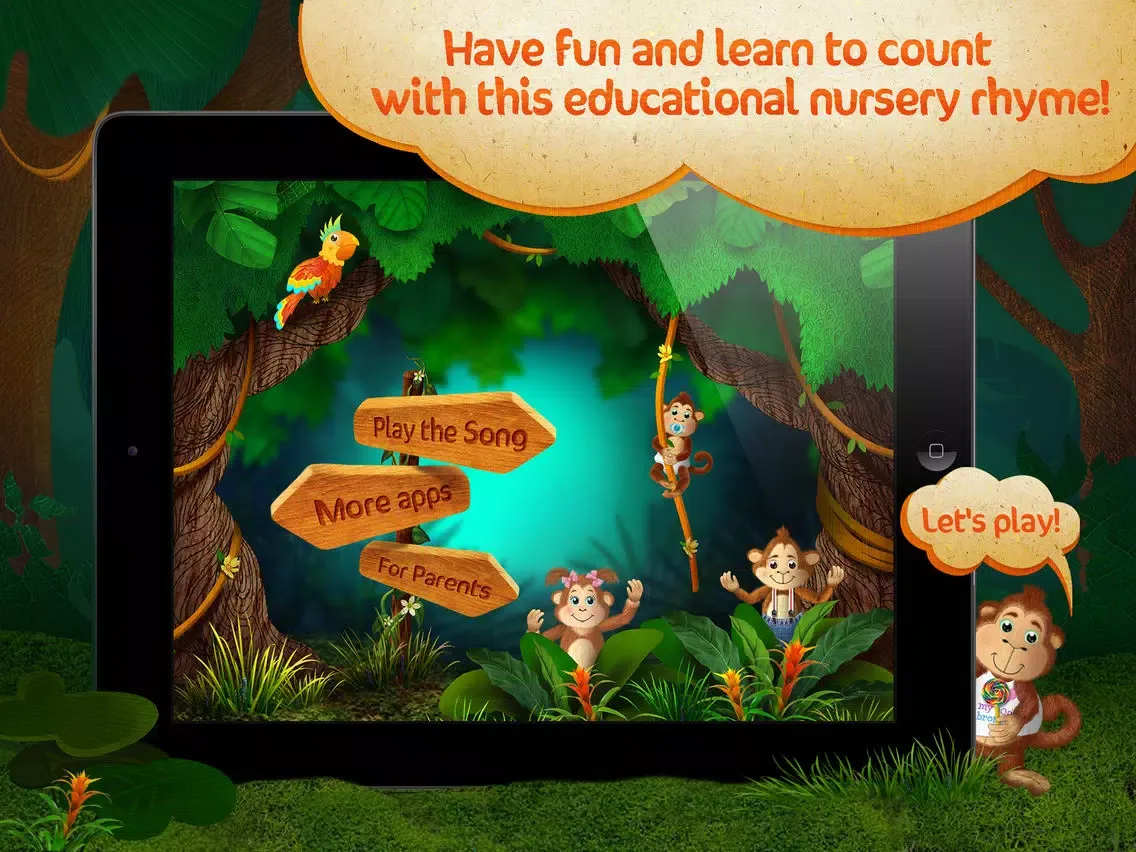 Zrzuty ekranu Kids Apps ∙ 5 Little Monkeys jumping on the bed. Interactive Nursery Rhymes. iPad 