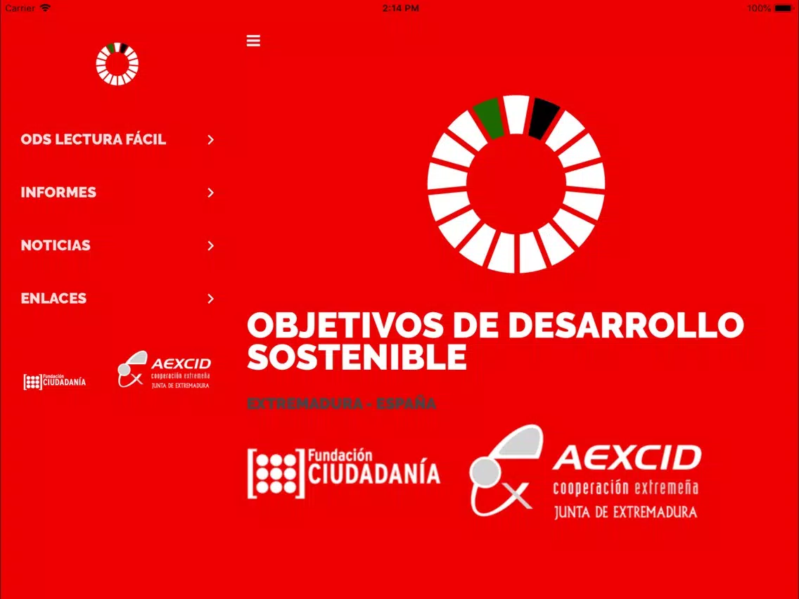 ODS Extremadura iPad  Screenshots
