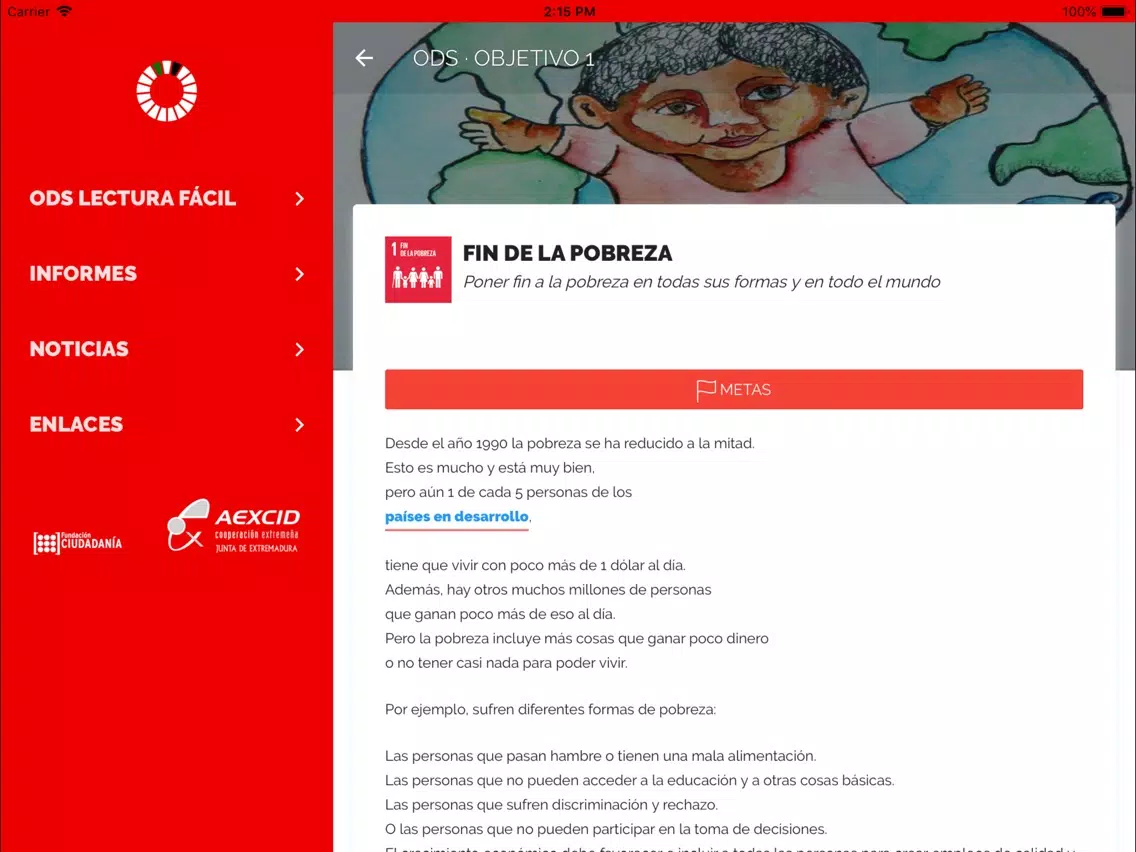 ODS Extremadura iPad  Screenshots
