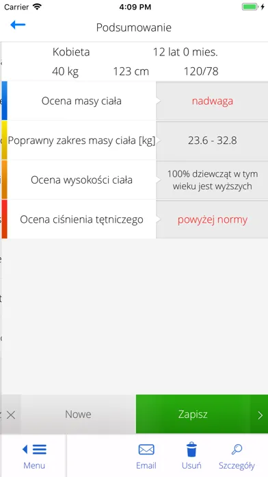Kalkulator Rozwoju Dziecka Ekran Görüntüleri