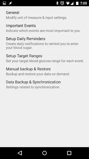 Blood Glucose Tracker Screenshots
