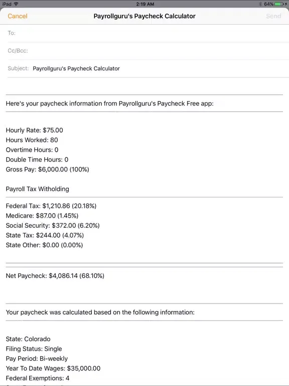 Paycheck Lite : Mobile Payroll iPad  স্ক্রিনশট