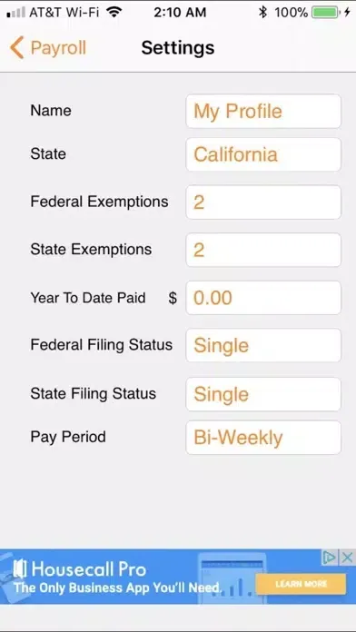 Paycheck Lite : Mobile Payroll স্ক্রিনশট
