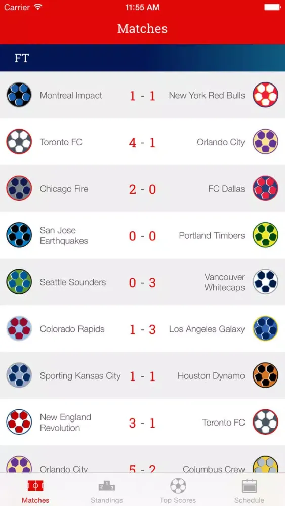 Скриншоты Soccer Live Stats