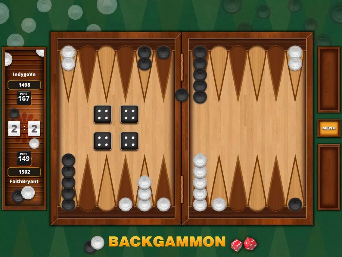 Tangkapan skrin Backgammon Free 2 Players: Multiplayer online iPad 