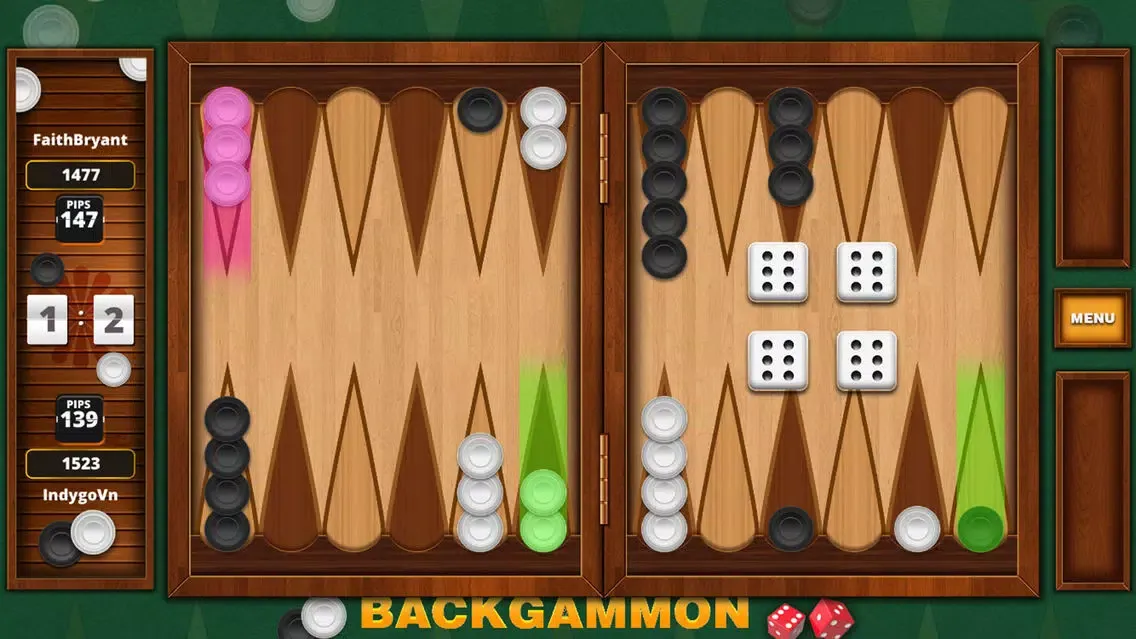 Tangkapan skrin Backgammon Free 2 Players: Multiplayer online