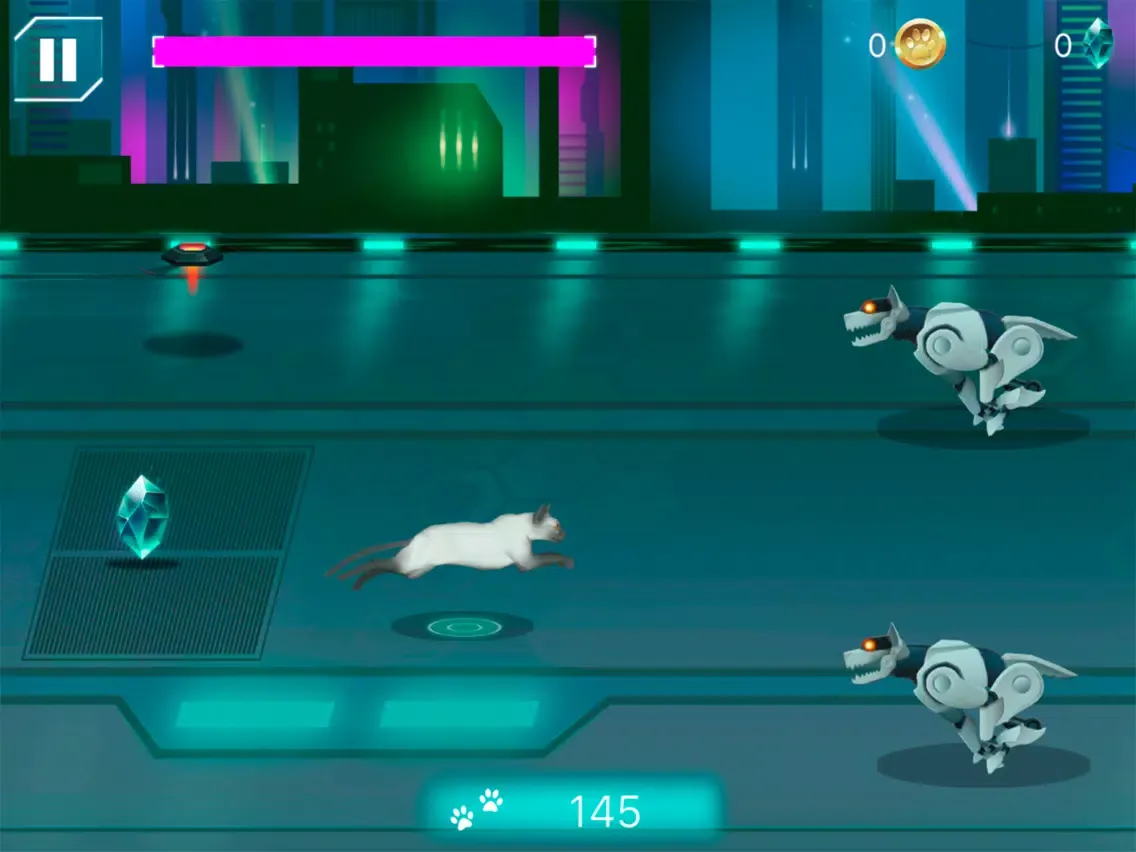 Cybercat: Space Runner iPad  Screenshots