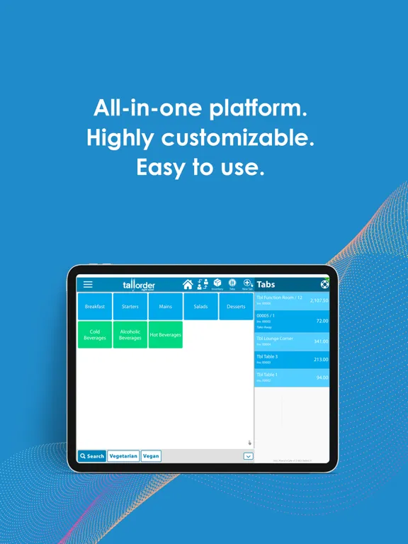 Screenshot di TallOrder Cloud Point of Sale iPad 