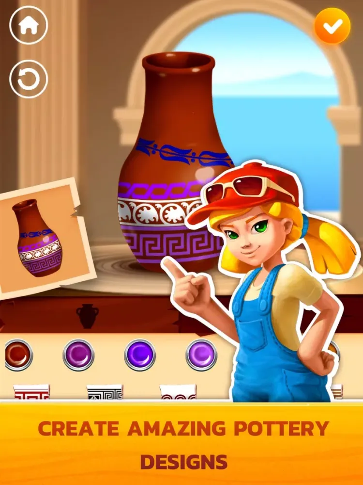 Tangkapan layar Pottery Maker iPad 