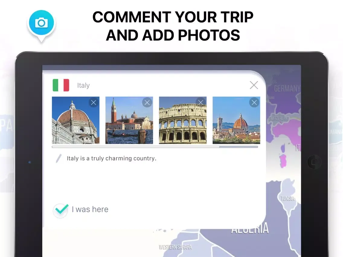 Tangkapan layar Visited Countries Map Triplog iPad 