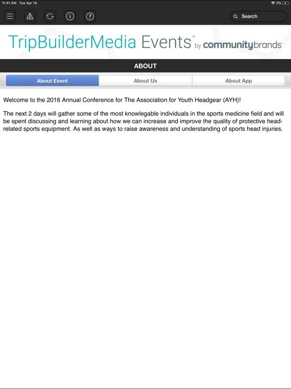 TripBuilder Media Events iPad  Screenshots