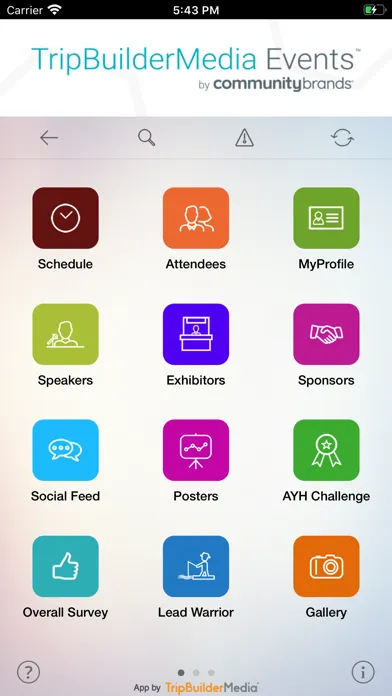 TripBuilder Media Events Screenshots