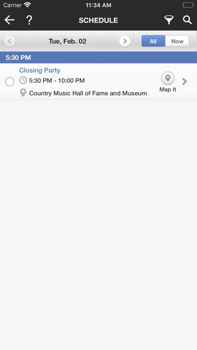 TripBuilder Media Events Screenshots
