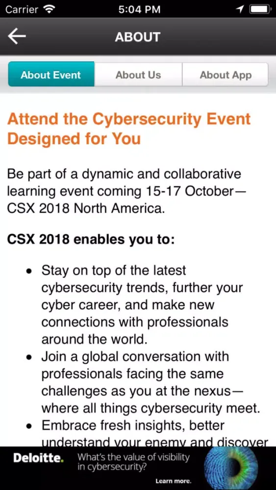 CSX 2018 Conferences应用截图