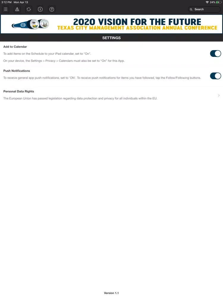 Texas City Management Assoc. iPad  Screenshots