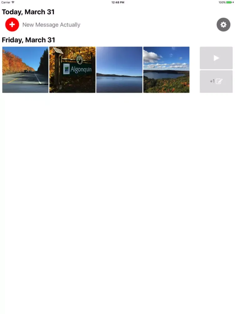 Capturas de tela do Message Actually iPad 