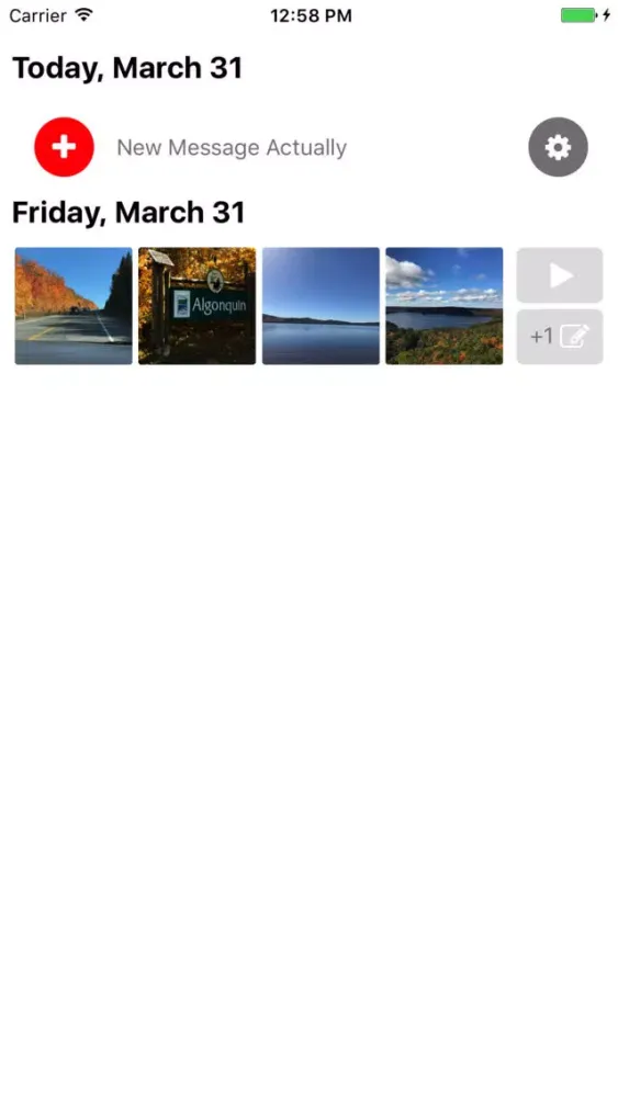 Capturas de tela do Message Actually