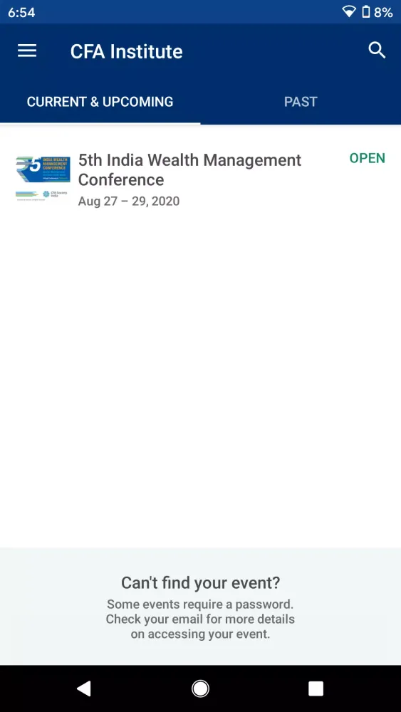 Captures d'écran de CFA Institute Conferences
