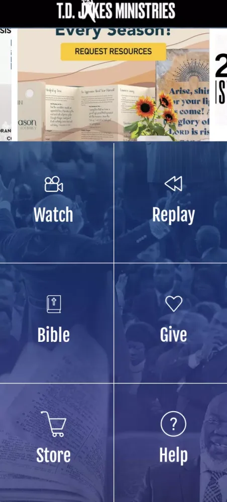Ảnh chụp màn hình của T.D. Jakes Ministries App