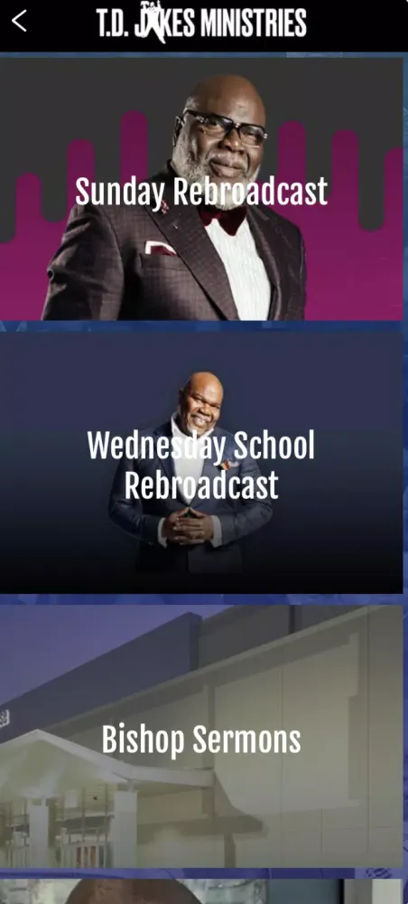 Ảnh chụp màn hình của T.D. Jakes Ministries App
