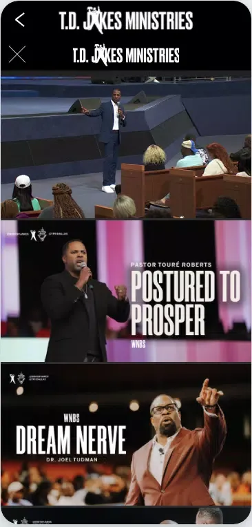 Ảnh chụp màn hình của T.D. Jakes Ministries App