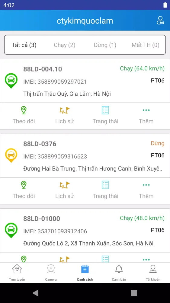 Tangkapan layar TN GPS