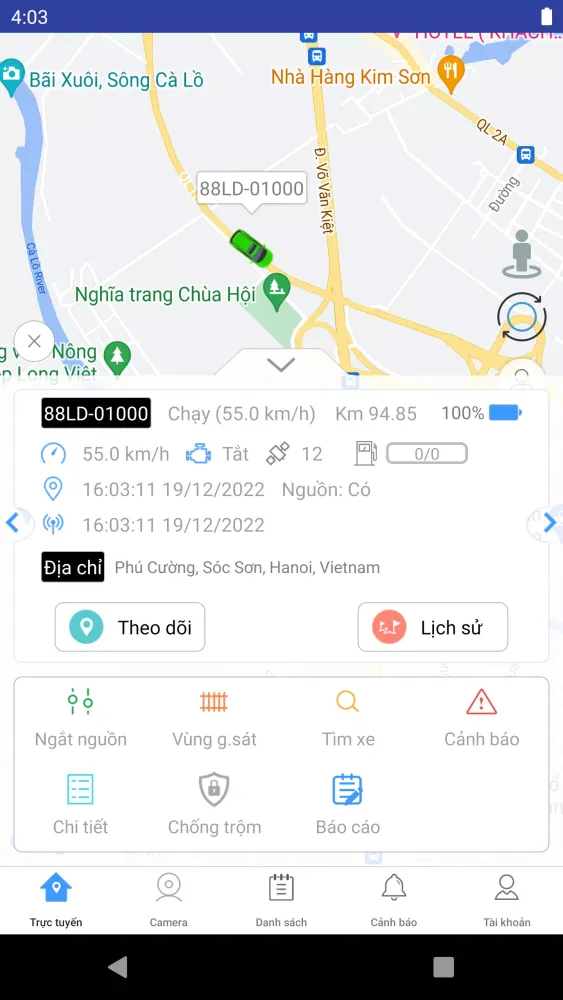 Tangkapan layar TN GPS