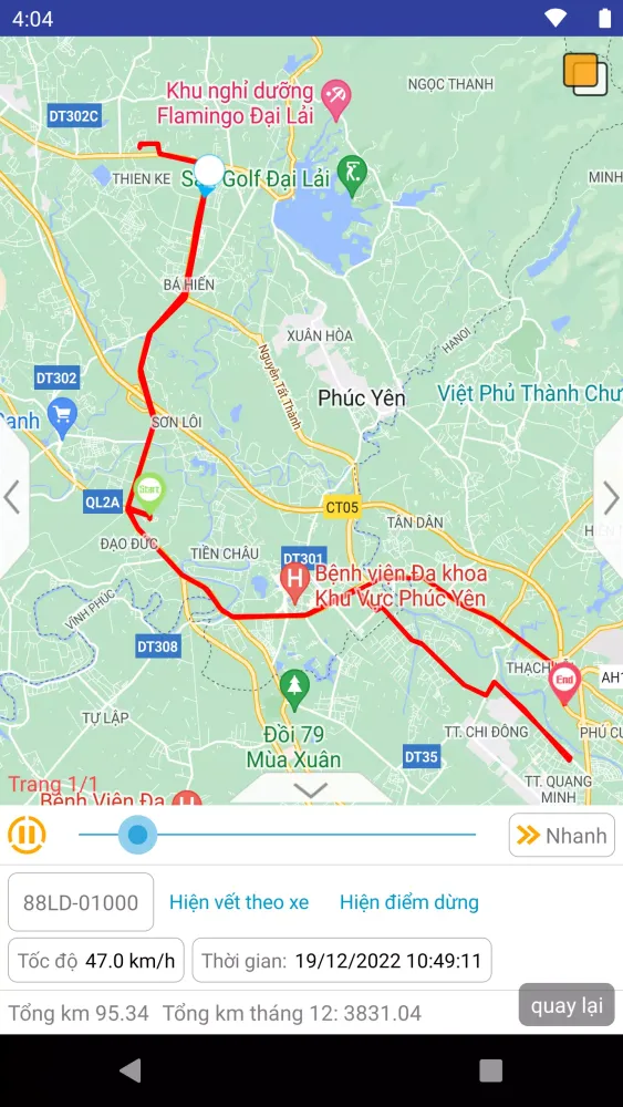 Tangkapan layar TN GPS