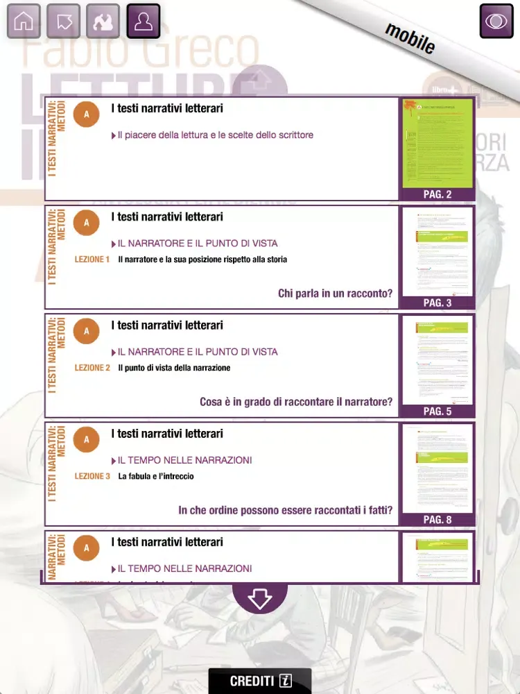 Capturas de tela do Fabio Greco - Letture in chiaro. Antologia per il biennio - Vol. A - Editori Laterza iPad 