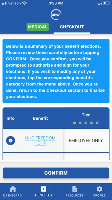 ภาพหน้าจอของ MyWorkplace Benefits
