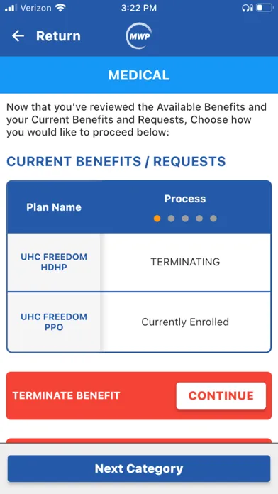 ภาพหน้าจอของ MyWorkplace Benefits