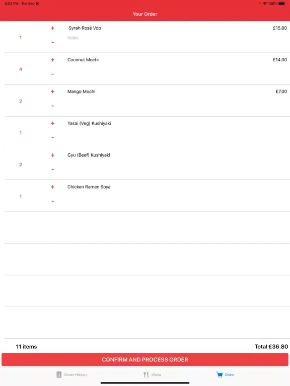 Screenshot di Table Ordering iPad 