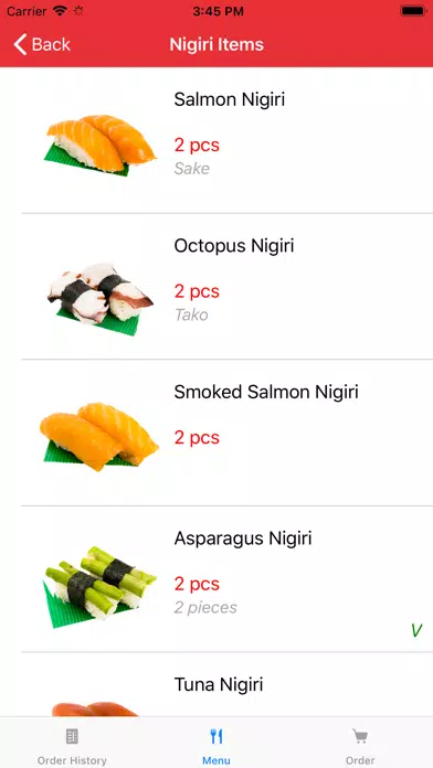 ภาพหน้าจอของ Table Ordering