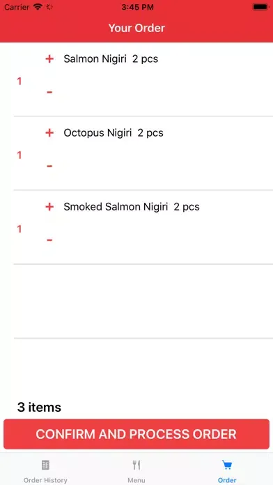 Screenshot di Table Ordering