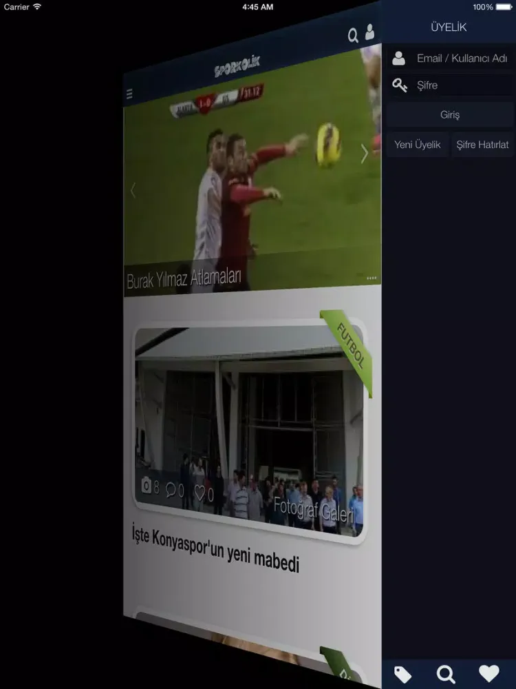 Sporkolik - Goller, maçlar, skorlar, futbol özet iPad  स्क्रीनशॉट