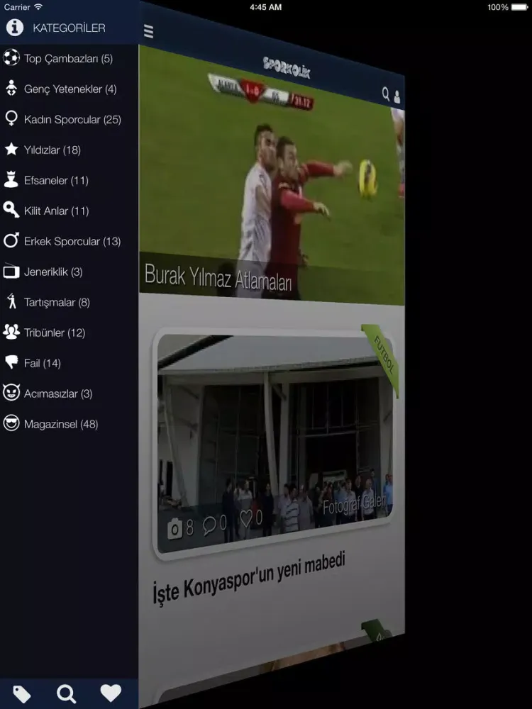 Sporkolik - Goller, maçlar, skorlar, futbol özet iPad  स्क्रीनशॉट