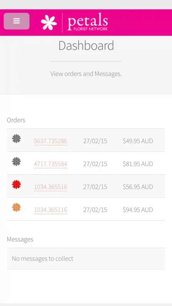 Tangkapan layar Petals Exchange Mobile