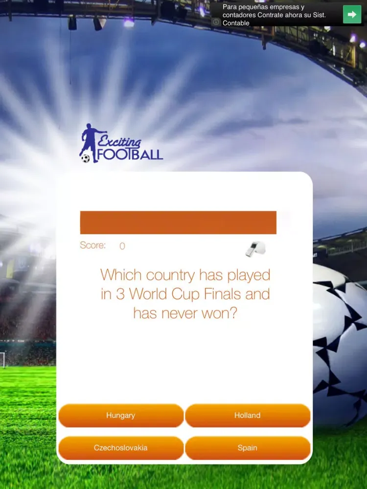 Exciting Football Trivia iPad  Screenshots