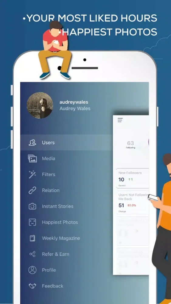 Followers Track, for Instagram Screenshots