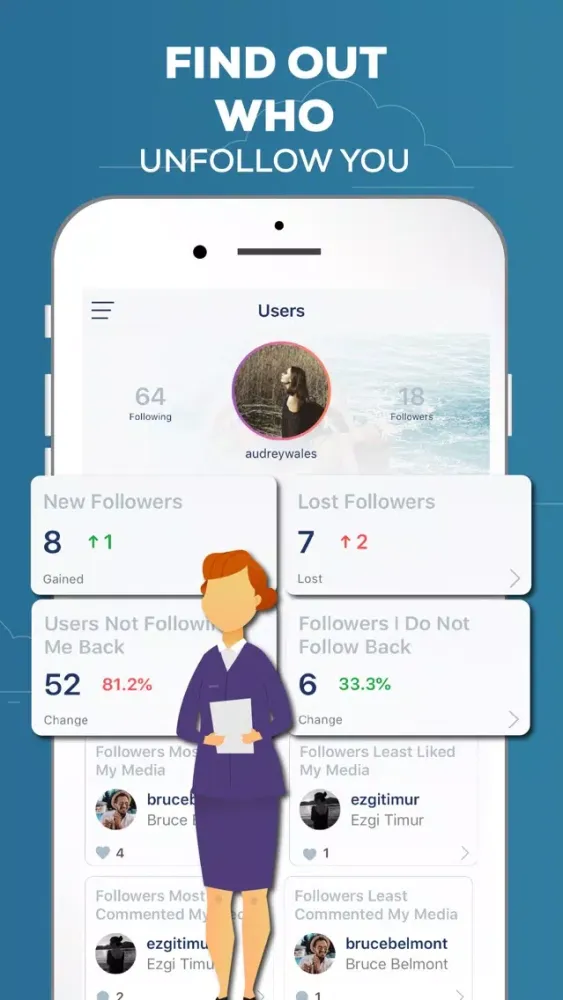 Followers Track, for Instagram Screenshots