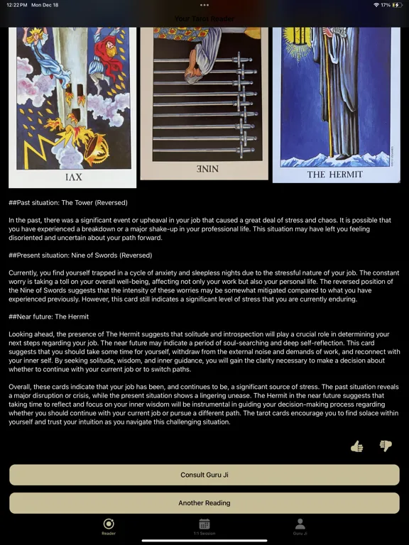 My Tarot Reader iPad Screenshots