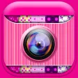 Cute Pink Photo Collage Maker: Adorable photo editor for girls with lots of photo frames, background color themes and photo filters