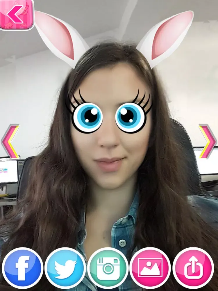 Скриншоты Cute Stickers Camera for Girls: Selfie Picture Decorator & Funny Face Photo Montage iPad 
