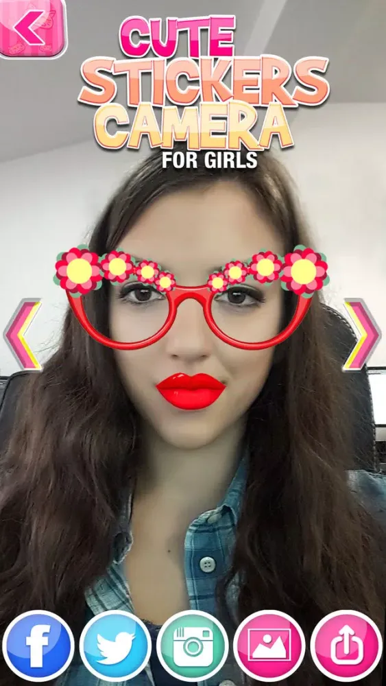 Скриншоты Cute Stickers Camera for Girls: Selfie Picture Decorator & Funny Face Photo Montage