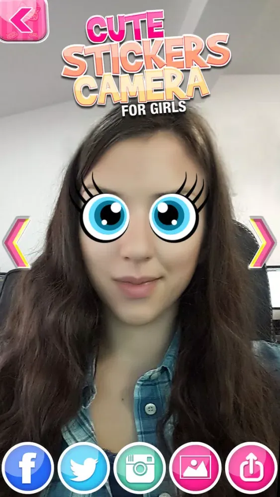 Скриншоты Cute Stickers Camera for Girls: Selfie Picture Decorator & Funny Face Photo Montage