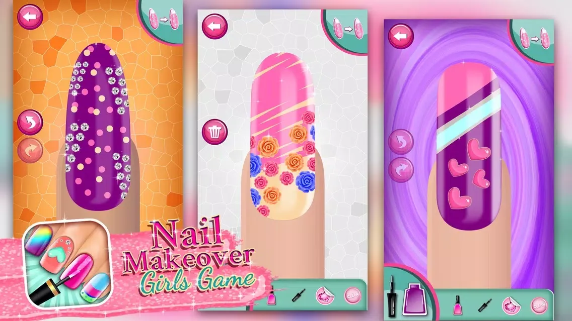 Nail Makeover Girls Game: Virtual beauty salon - Nail polish decoration game Screenshots