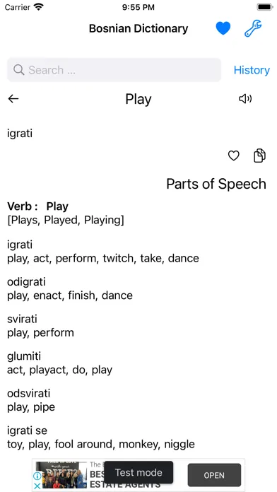 Smart Bosnian Dictionary Ekran Görüntüleri