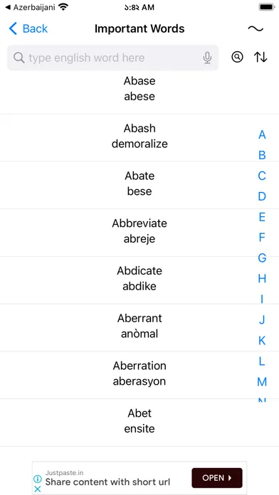 Captures d'écran de Smart Haitian Dictionary