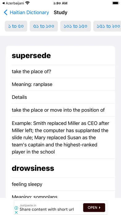 Captures d'écran de Smart Haitian Dictionary